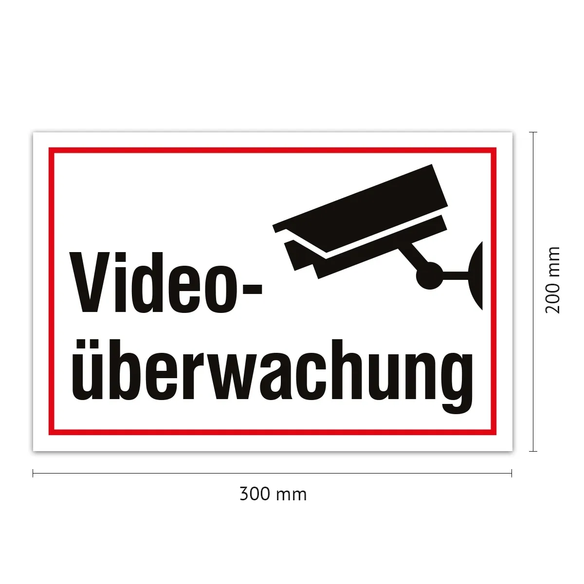Aluverbund Schild - Videoüberwachung