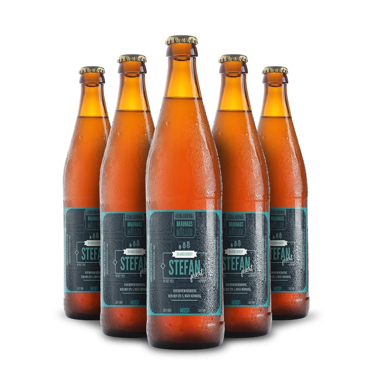 Bier Flaschenetikett als Geburtstagseinladung - Craft Beer Etikett