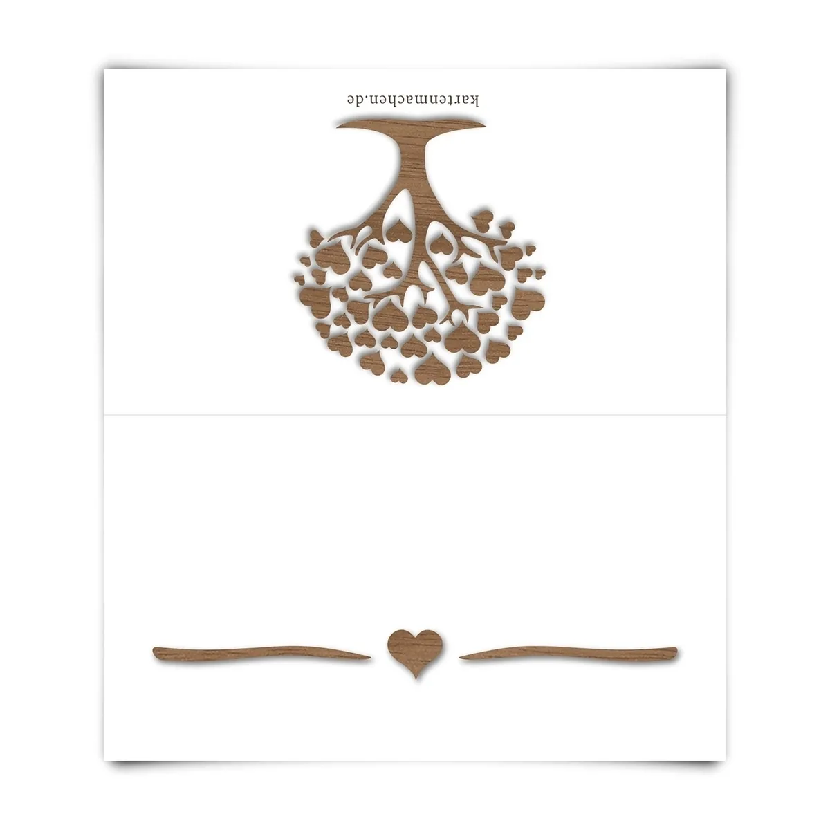 Blanko Hochzeit Platzkarten - Herzbaum