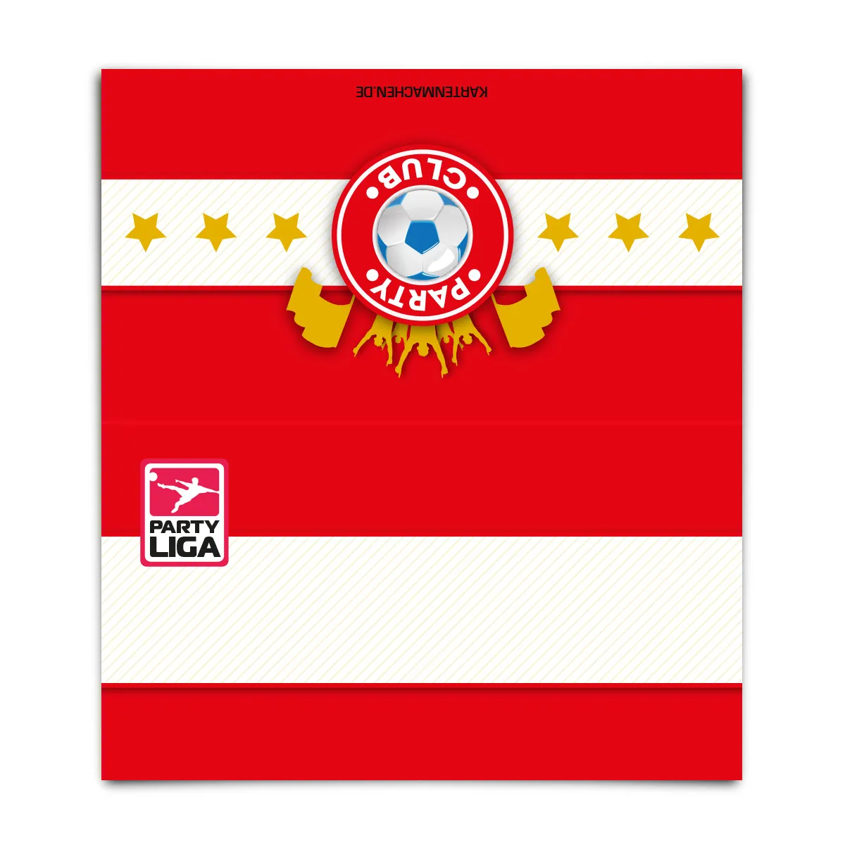 Blanko Platzkarten - Fussballticket Design in Rot