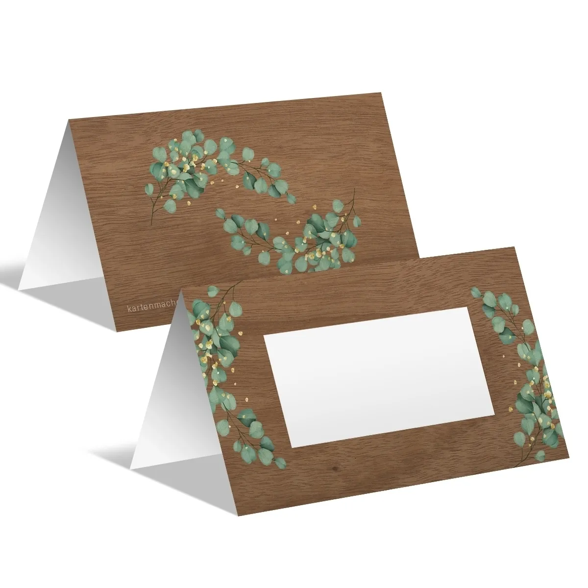 Blanko Platzkarten Holz-Design - Eukalyptus