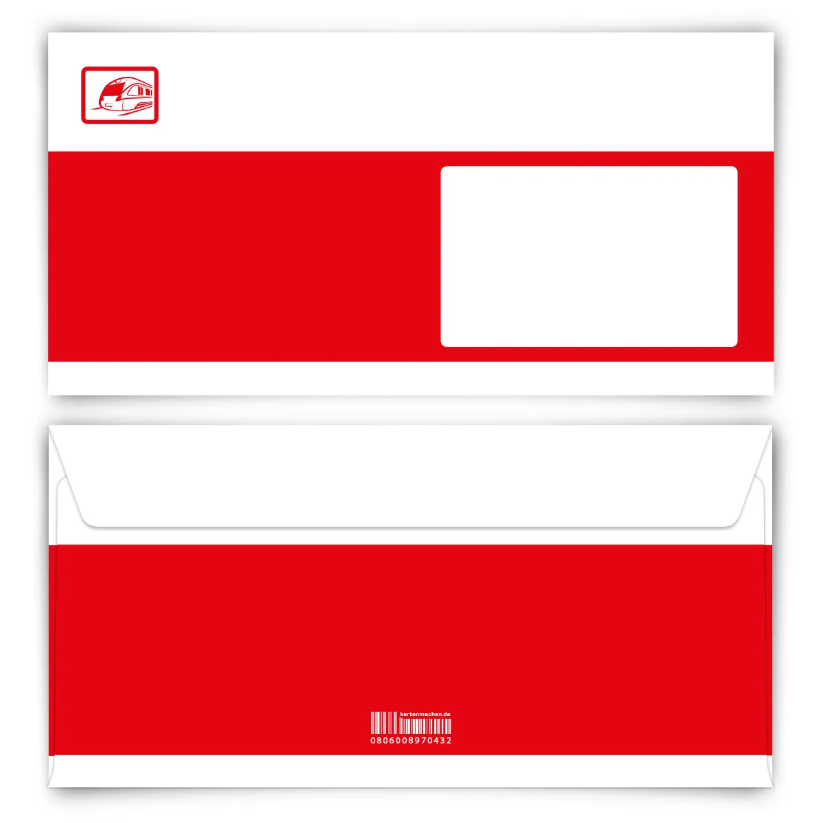 Briefumschläge - Bahnkarte - DIN Lang