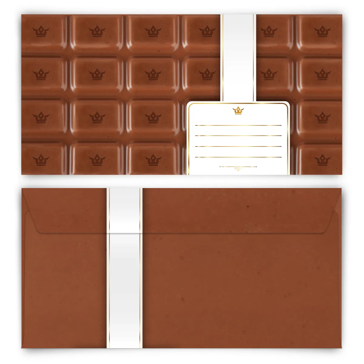 Briefumschläge - Schokoladentafel - DIN Lang