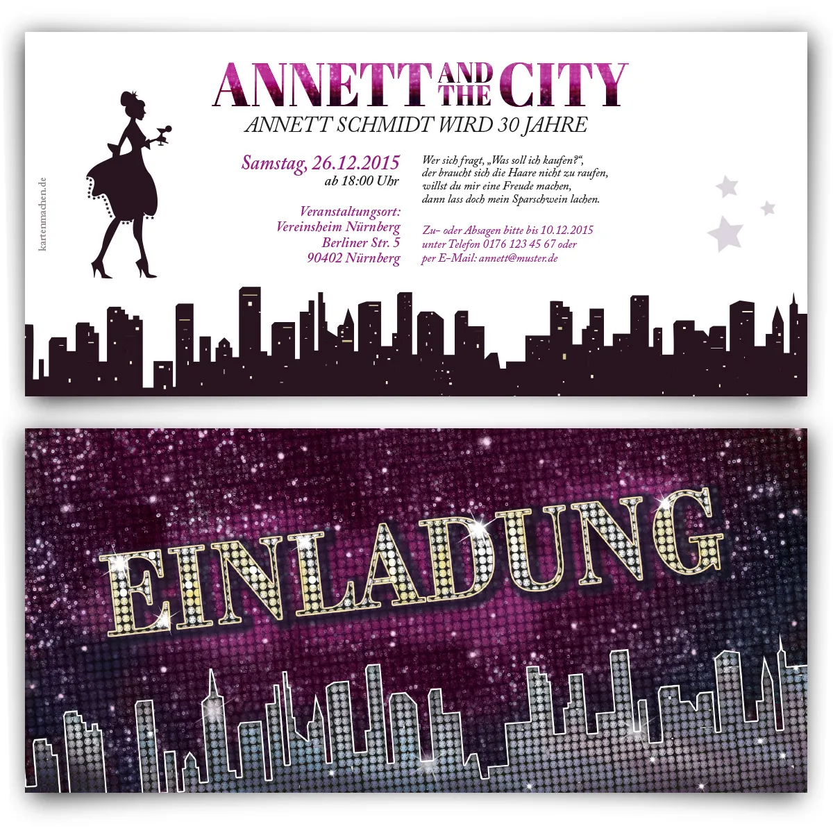 Einladungskarten - Ladies and the City