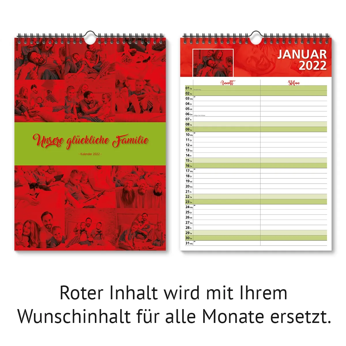 Familienkalender 2022 - Foto Pärchenplaner
