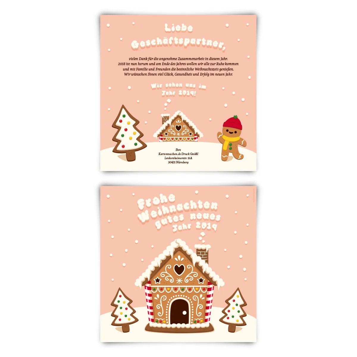 Firmen Weihnachtskarten - Lebkuchenhaus