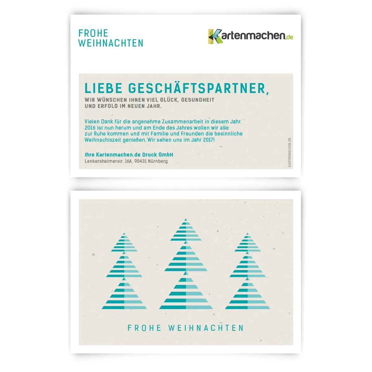 Firmen Weihnachtskarten - Weihnachtsbaum Wald