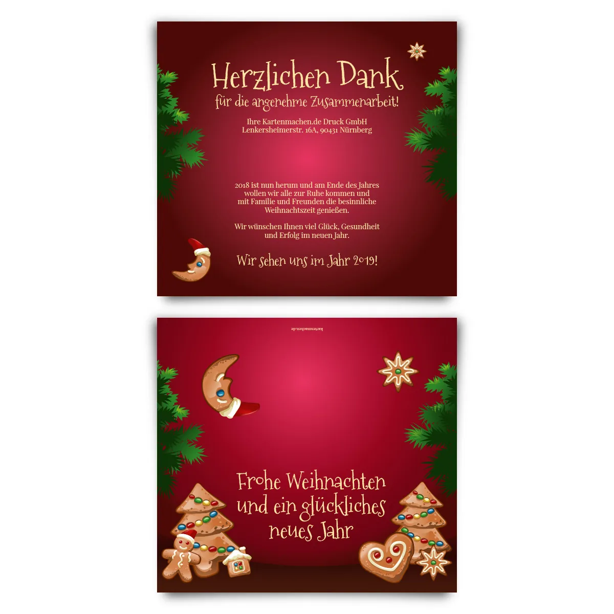 Firmen Weihnachtskarten - Weihnachtslebkuchen