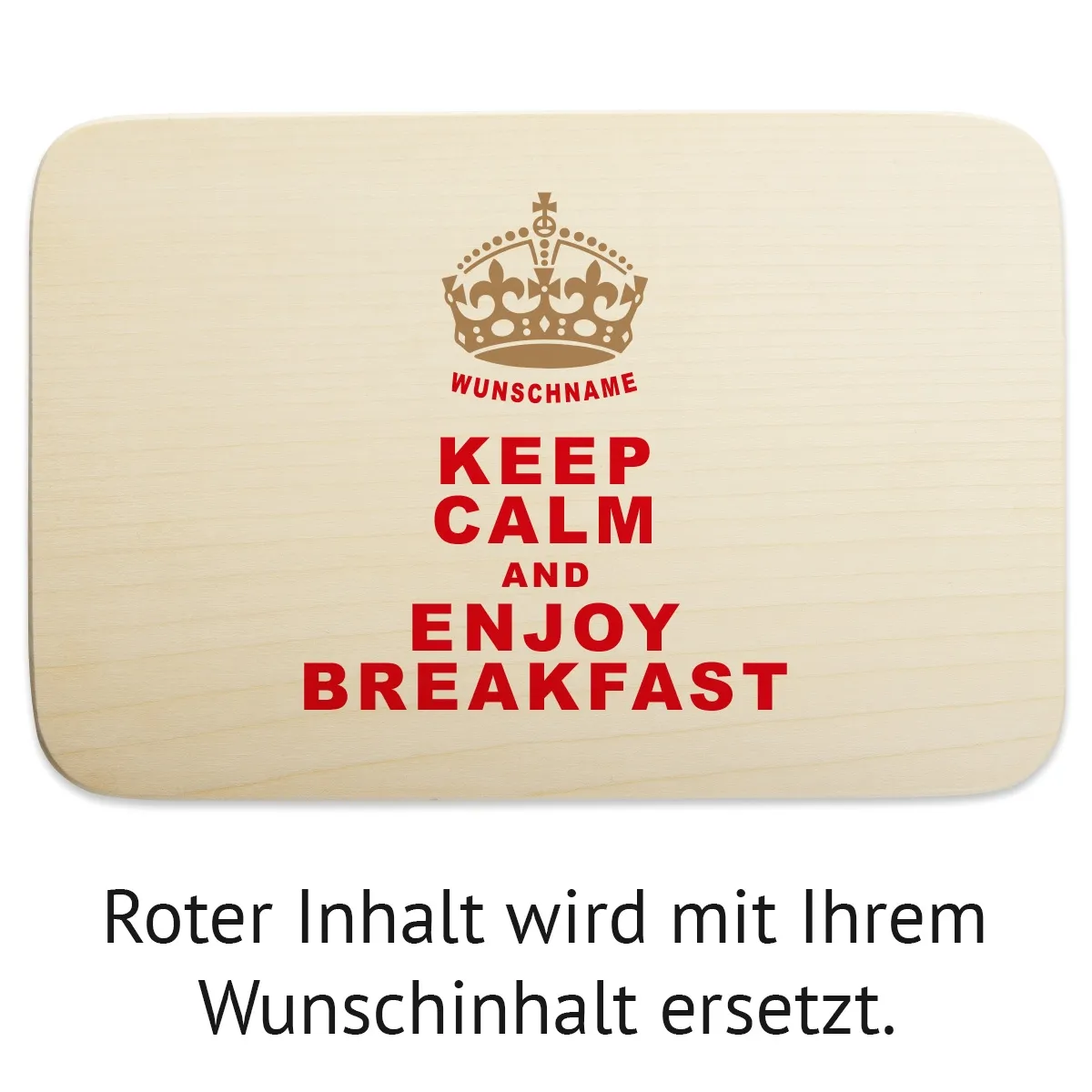Frühstücksbrettchen - Keep Calm