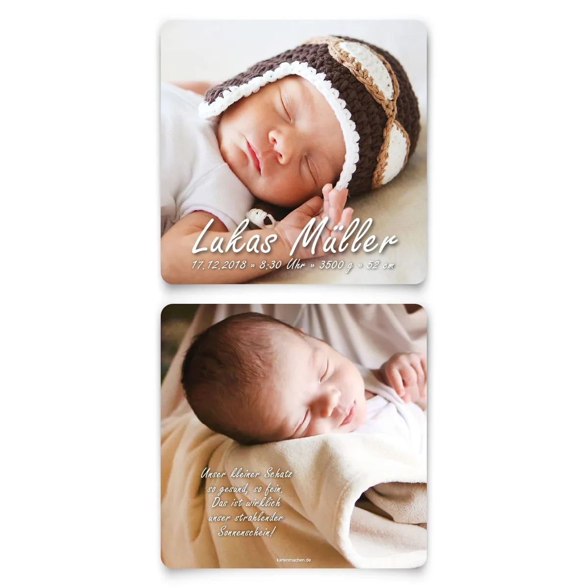 Geburtskarten - Fotokarte