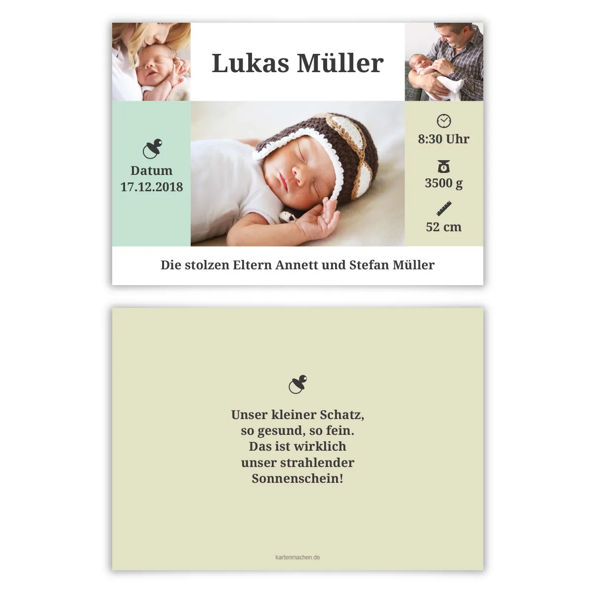 Geburtskarten - Mini-Übersicht