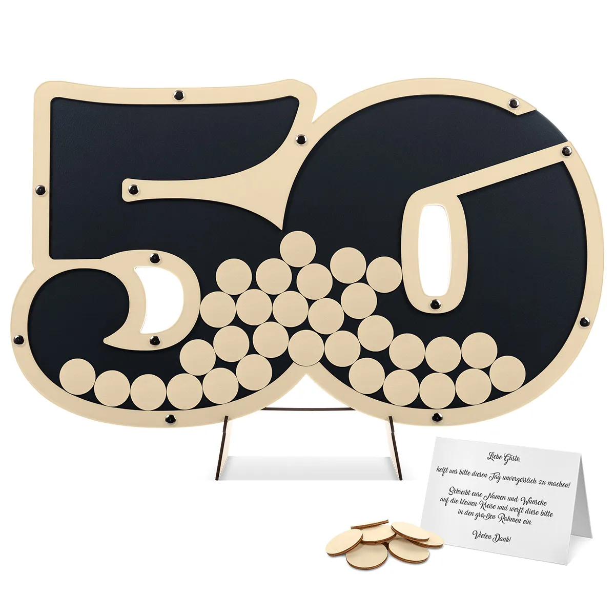 Geburtstag Gästebuch Alternative - 50 Jahre Anthrazit