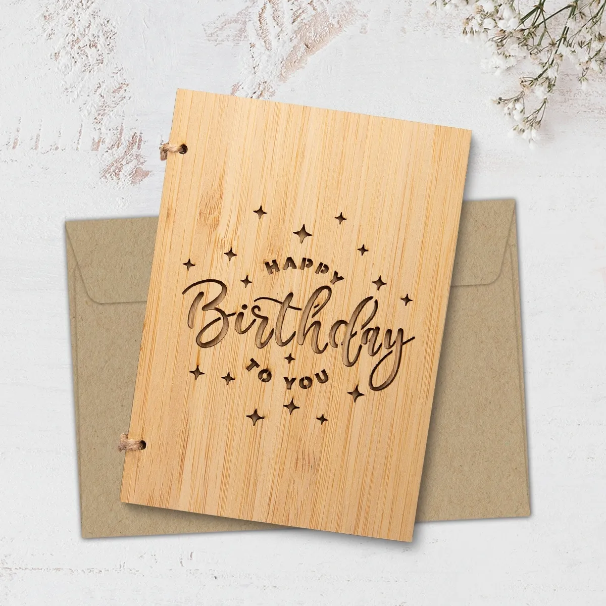 Geschenkkarte / Glückwunschkarte Bambus A6 - Happy Birthday