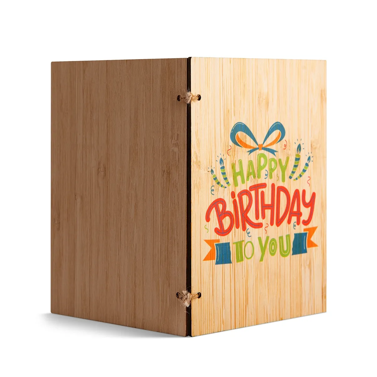 Geschenkkarte / Glückwunschkarte Bambus UV Druck - Happy Birthday