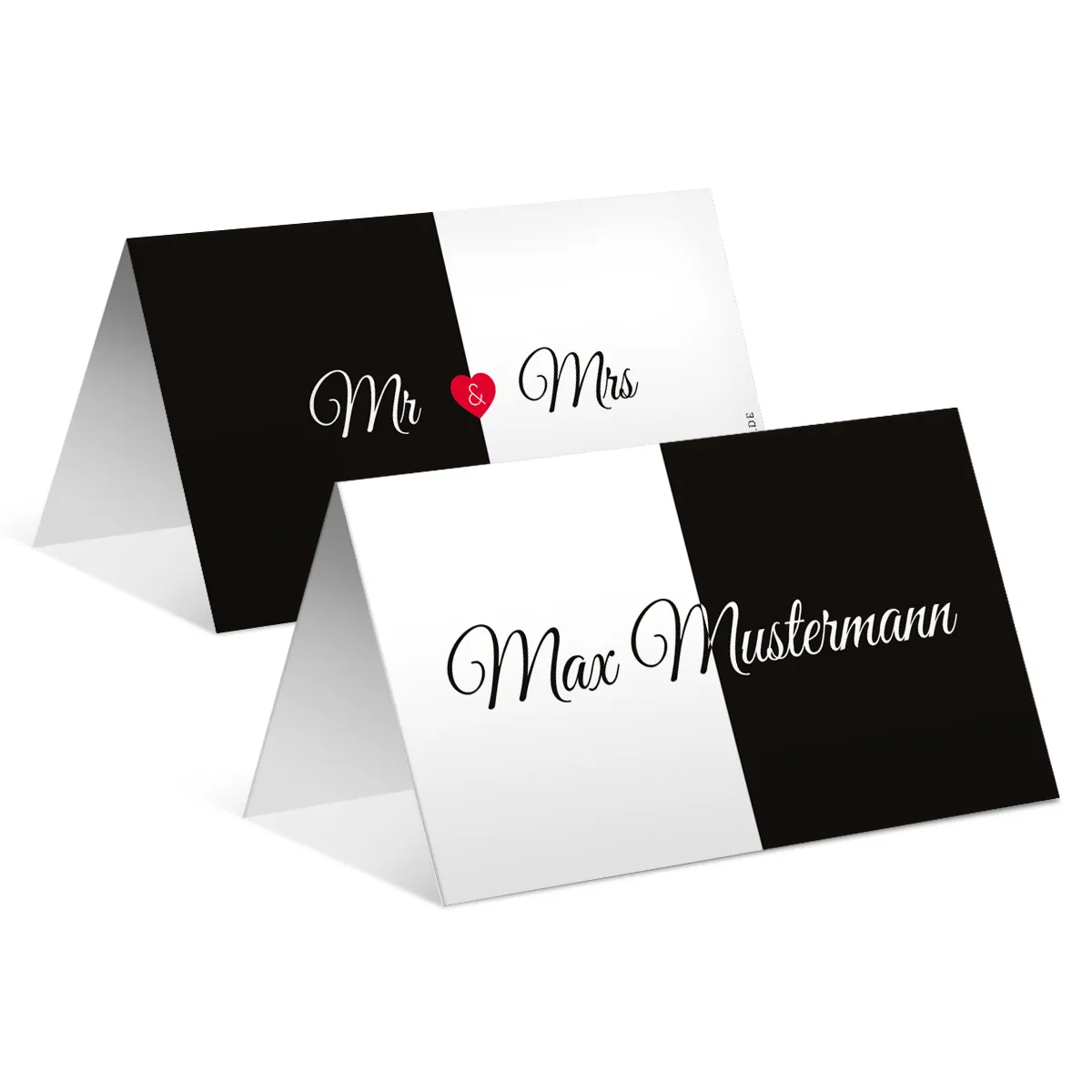 Hochzeit Tischkarten - Mr. & Mrs.