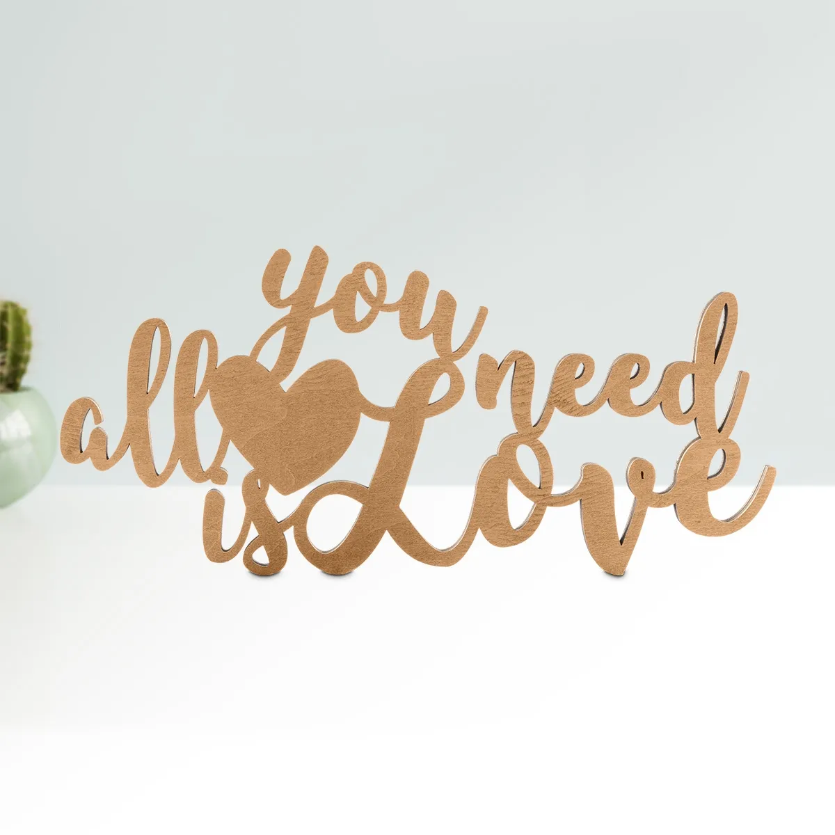 Holz Schriftzug Deko - All you need is Love