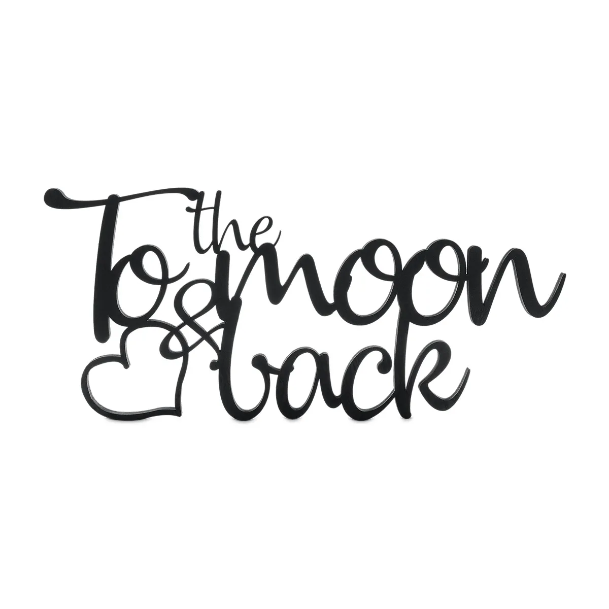 Holz Schriftzug Deko - To the moon & back