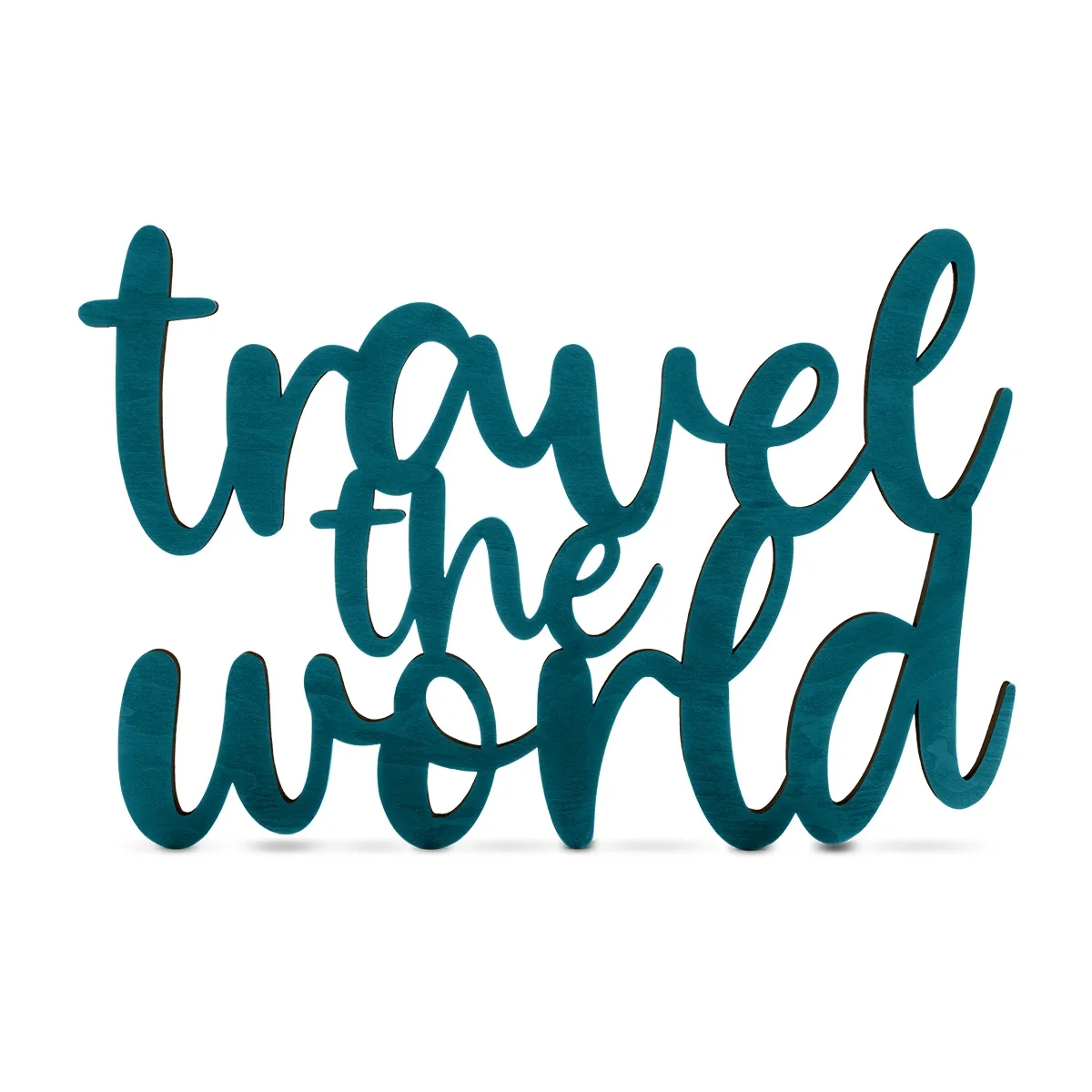 Holz Schriftzug Deko - Travel the World