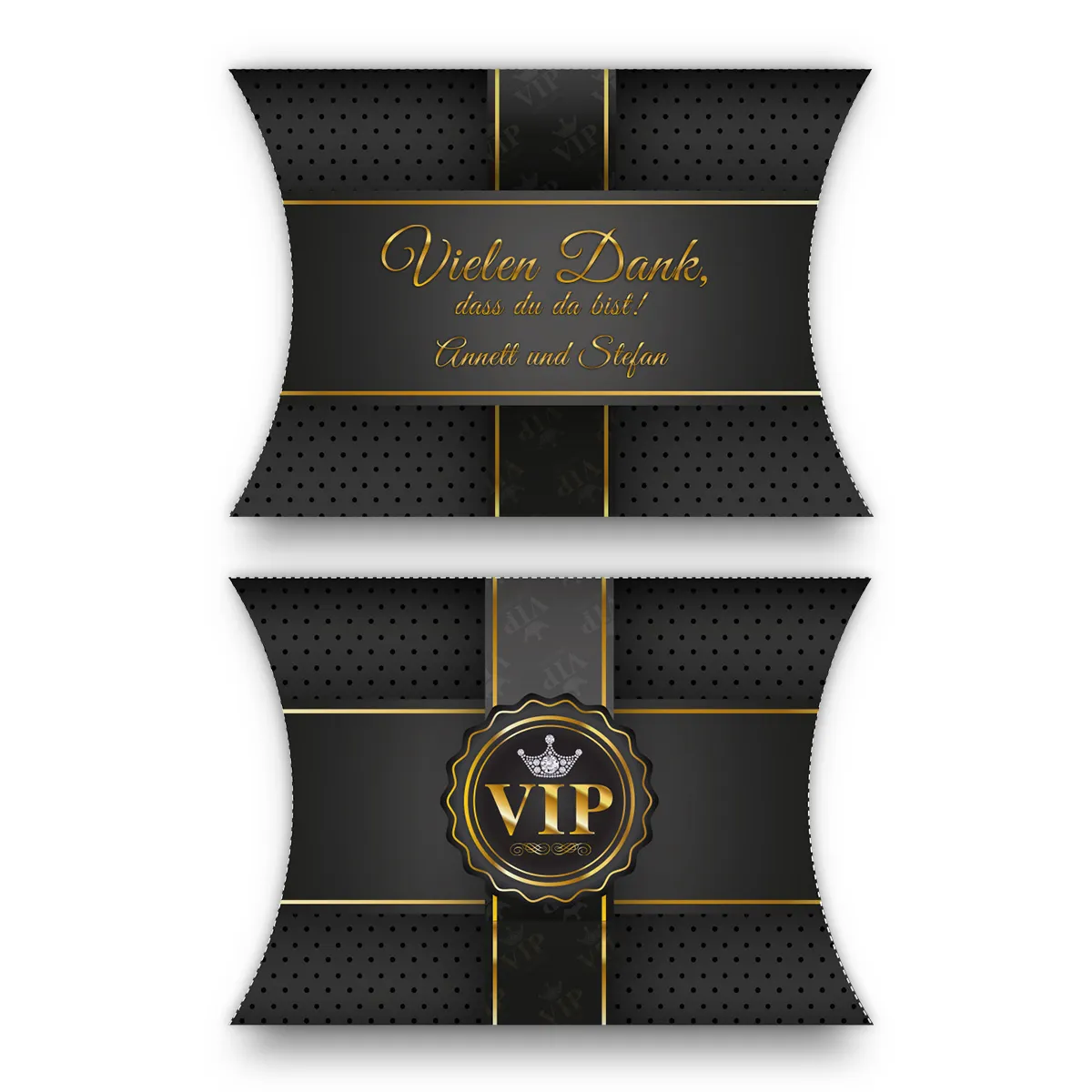 Kissenverpackung für Gastgeschenke Mittel - VIP Gold