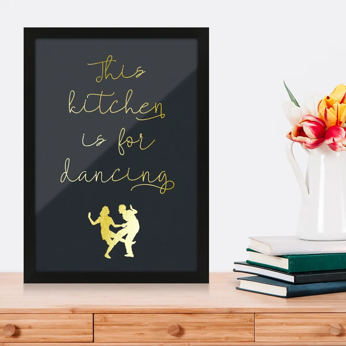 Kunstdruck Poster mit Heißfolienprägung - Kitchen dancing