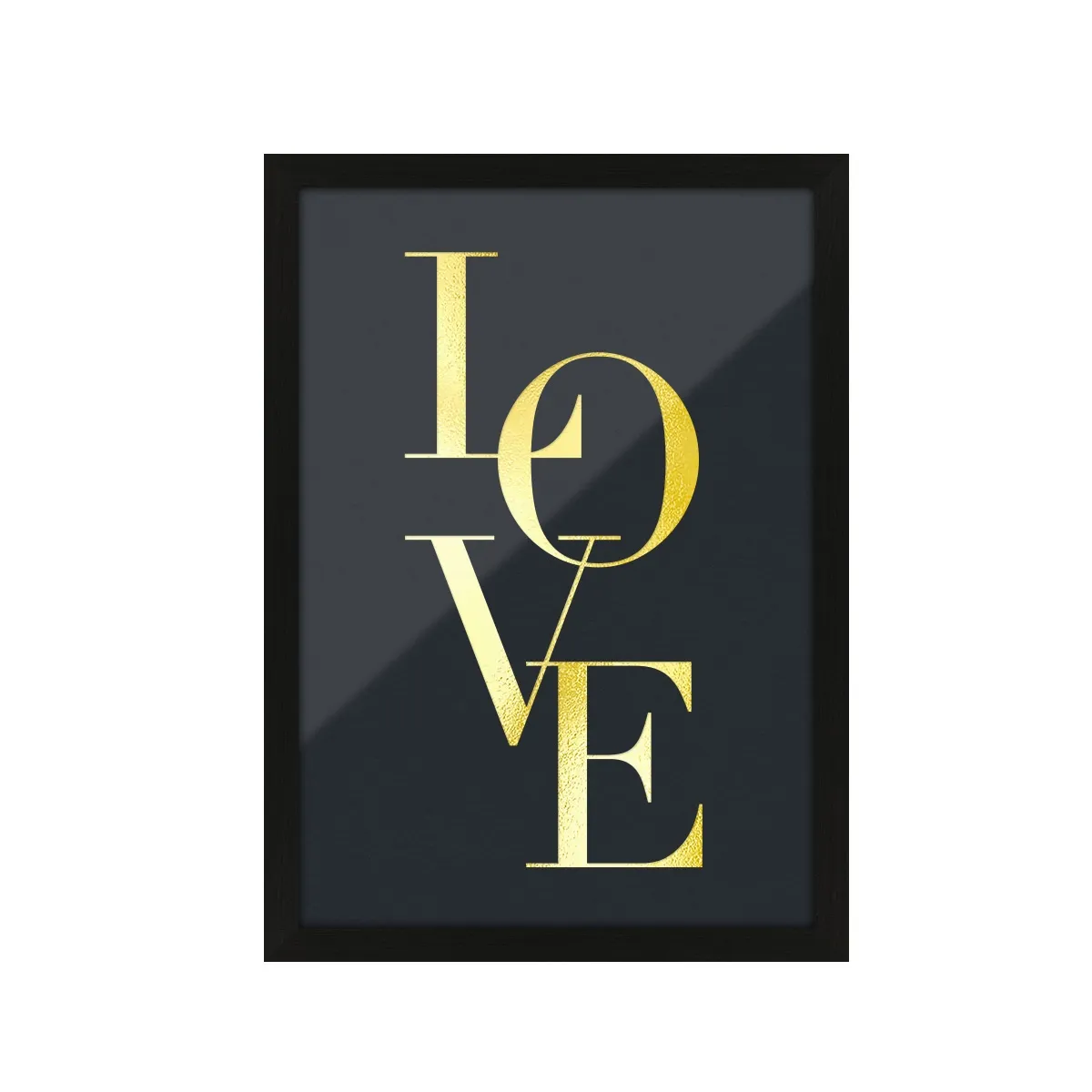 Kunstdruck Poster mit Heißfolienprägung - Love