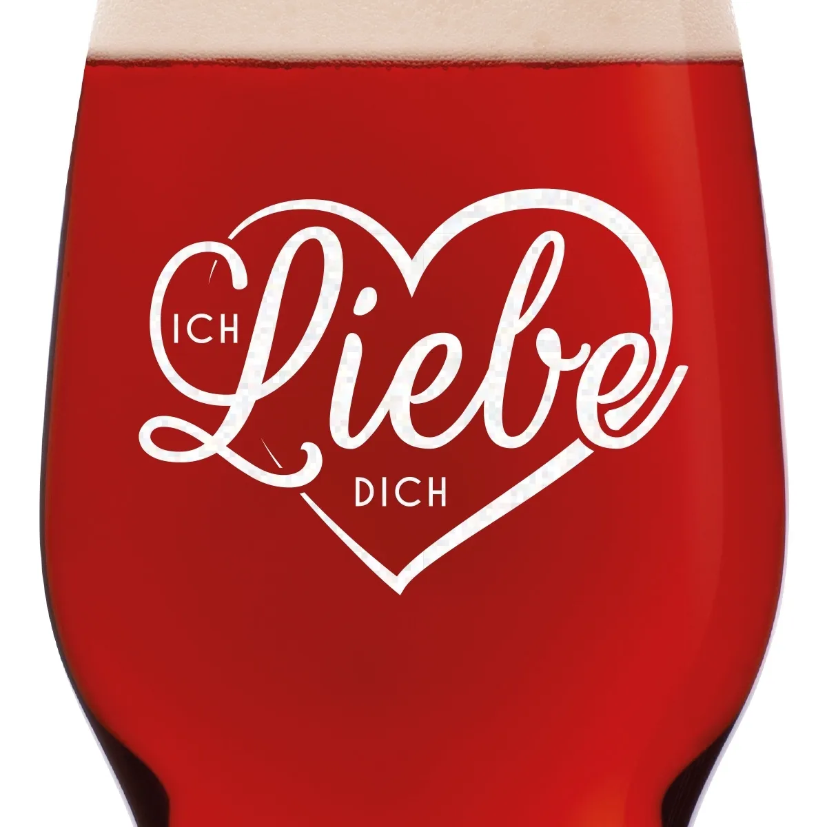 Leonardo Craft Beer Glas 0,5 L - Herz Ich Liebe Dich