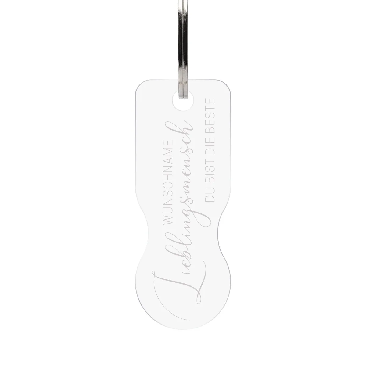 Personalisierter Acrylglas Einkaufswagenlöser Schlüsselanhänger - Lieblingsmensch