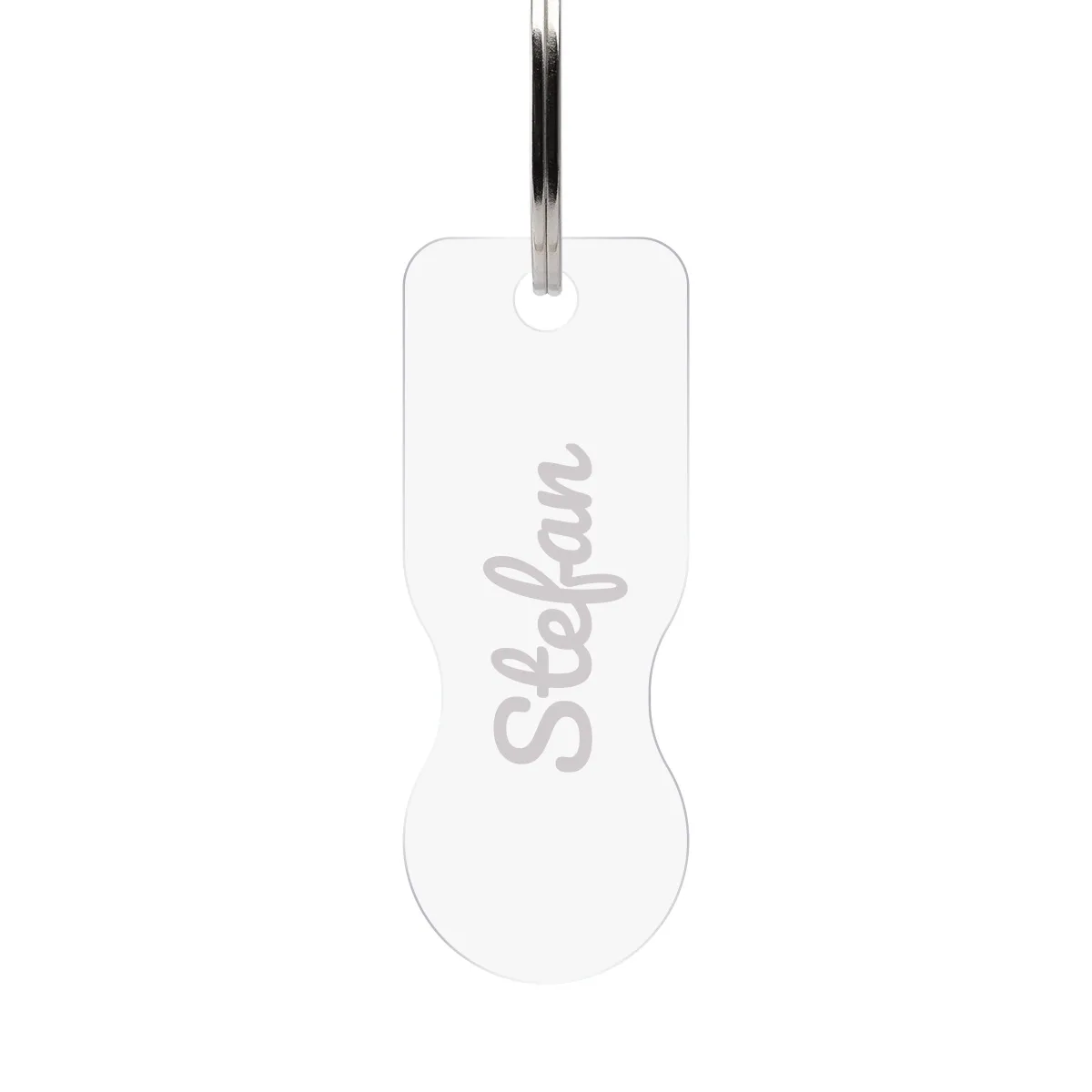 Personalisierter Acrylglas Einkaufswagenlöser Schlüsselanhänger - Schriftzug Name