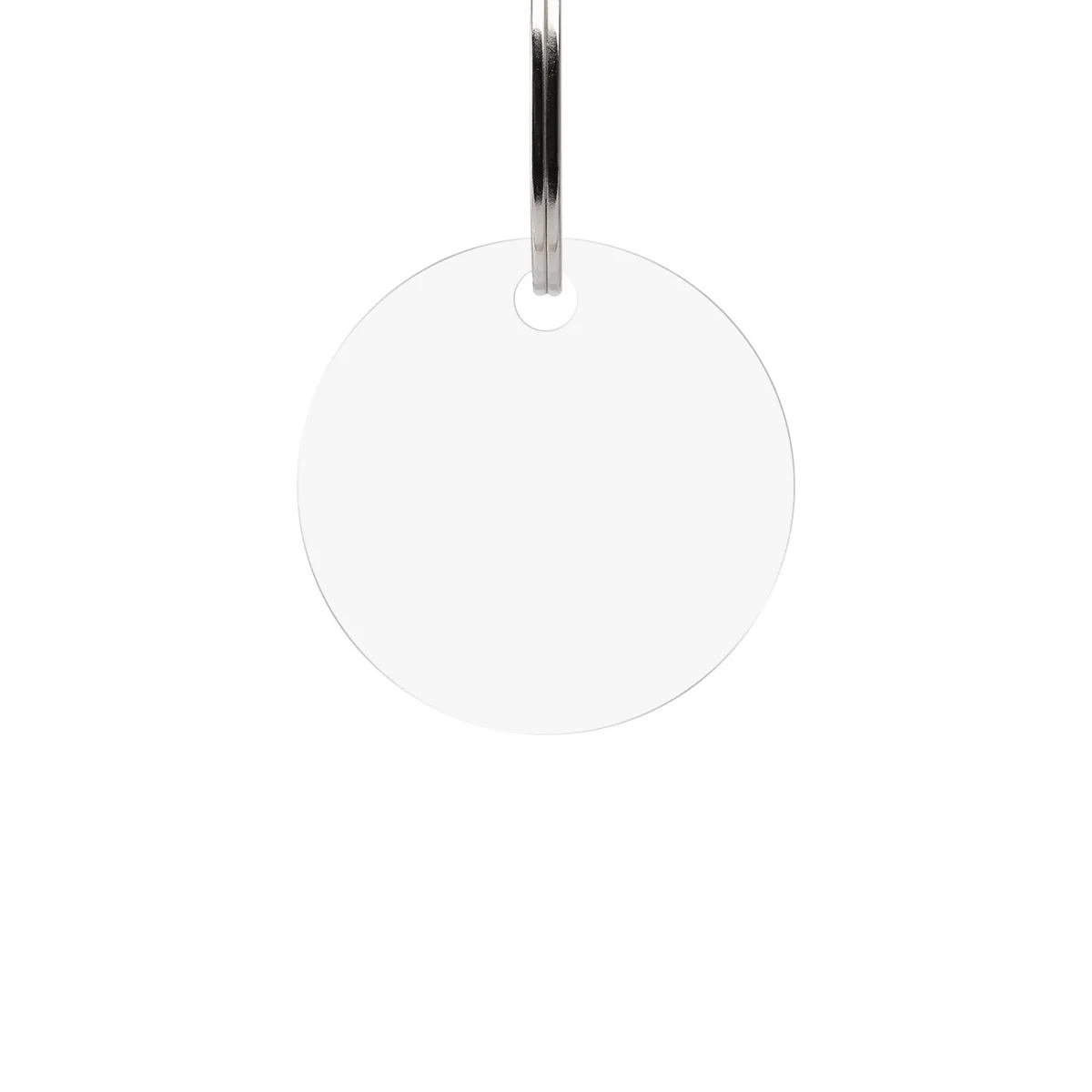 Personalisierter Acrylglas Schlüsselanhänger als Kreis - Eigene Gravurdatei hochladen