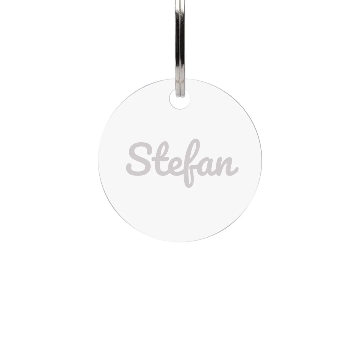 Personalisierter Acrylglas Schlüsselanhänger als Kreis - Schriftzug Name