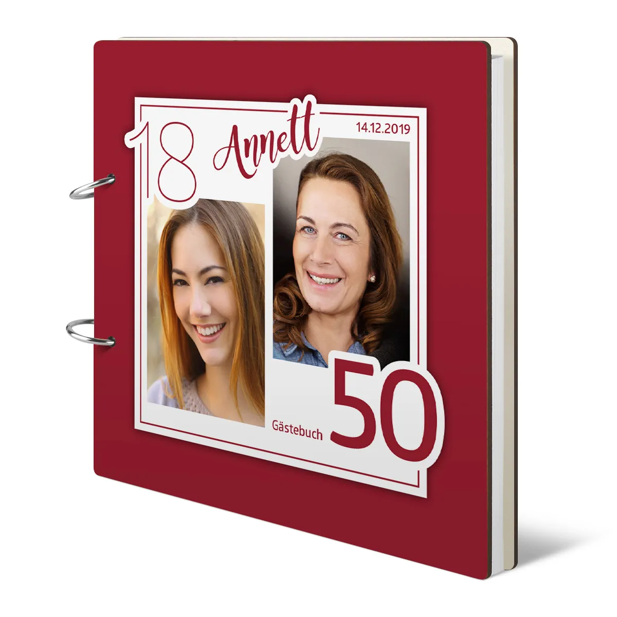 Personalisiertes Geburtstag Gästebuch 50 Jahre - Altersbild