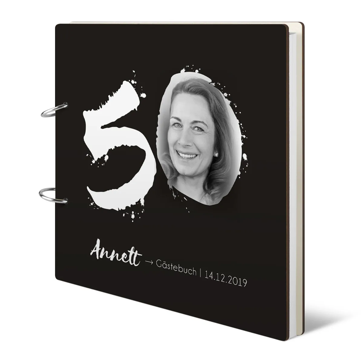 Personalisiertes Geburtstag Gästebuch 50 Jahre - Fotokleckse