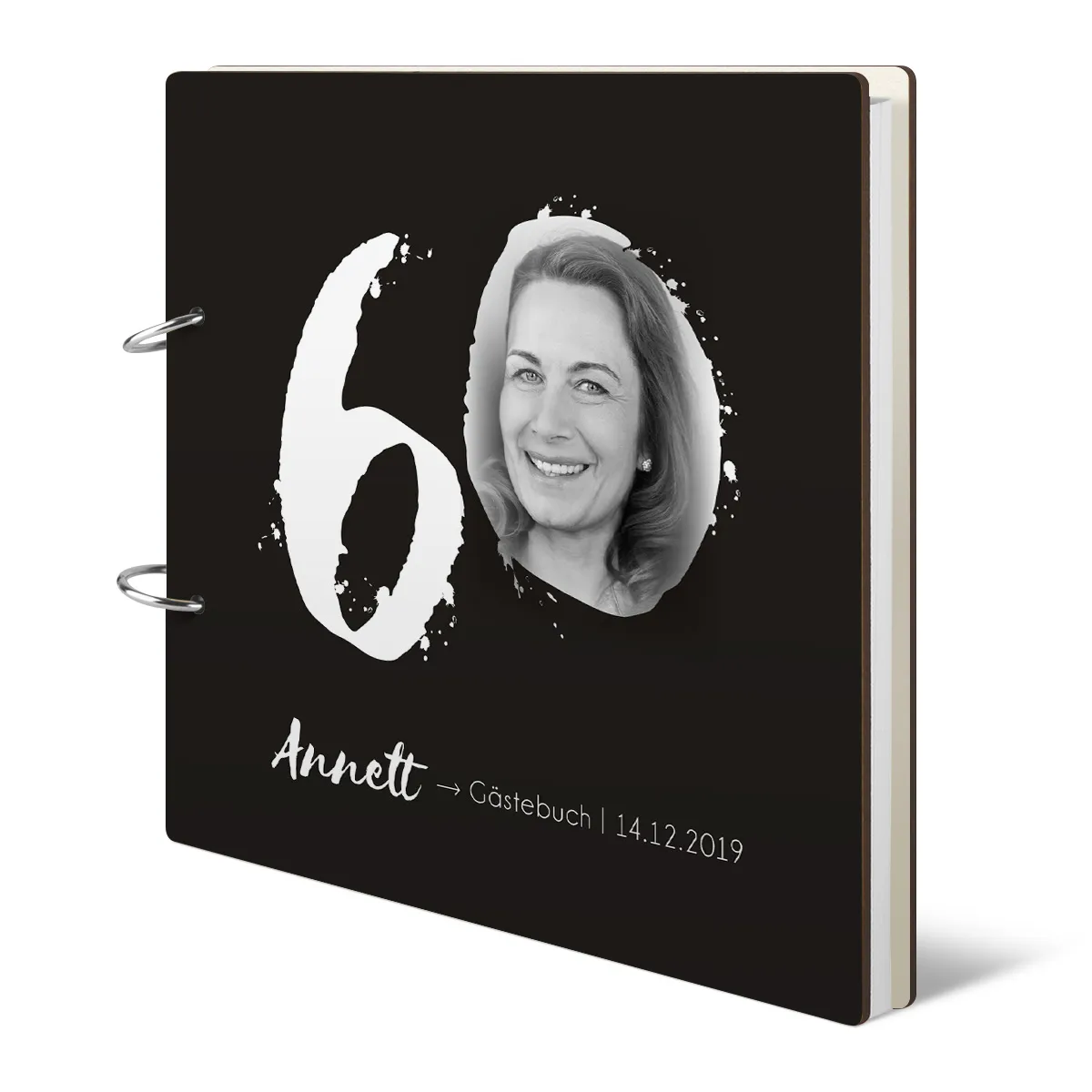 Personalisiertes Geburtstag Gästebuch 60 Jahre - Fotokleckse
