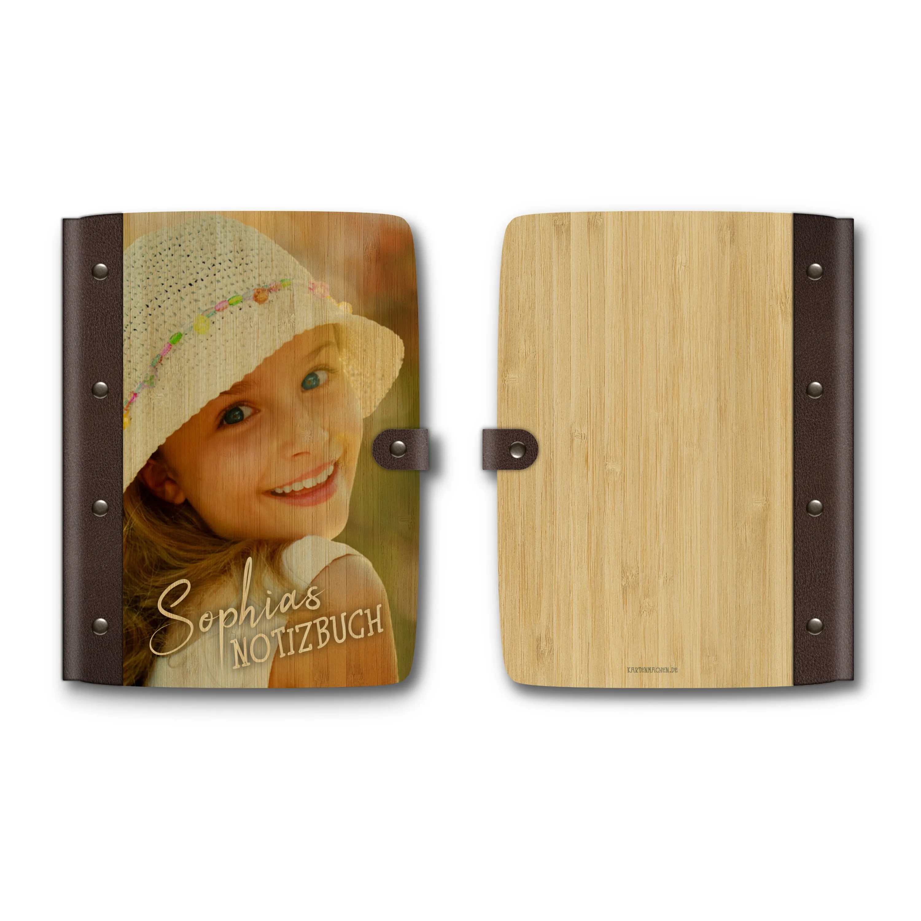 Personalisiertes Notizbuch / Tagebuch Bambus für Kinder - Vollfoto
