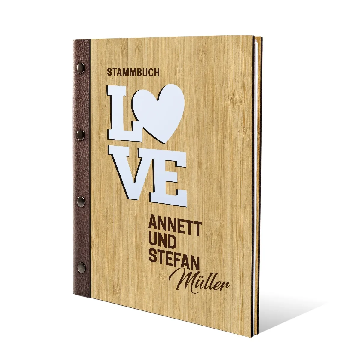 Personalisiertes Stammbuch Bambus Stammbuchformat - Love