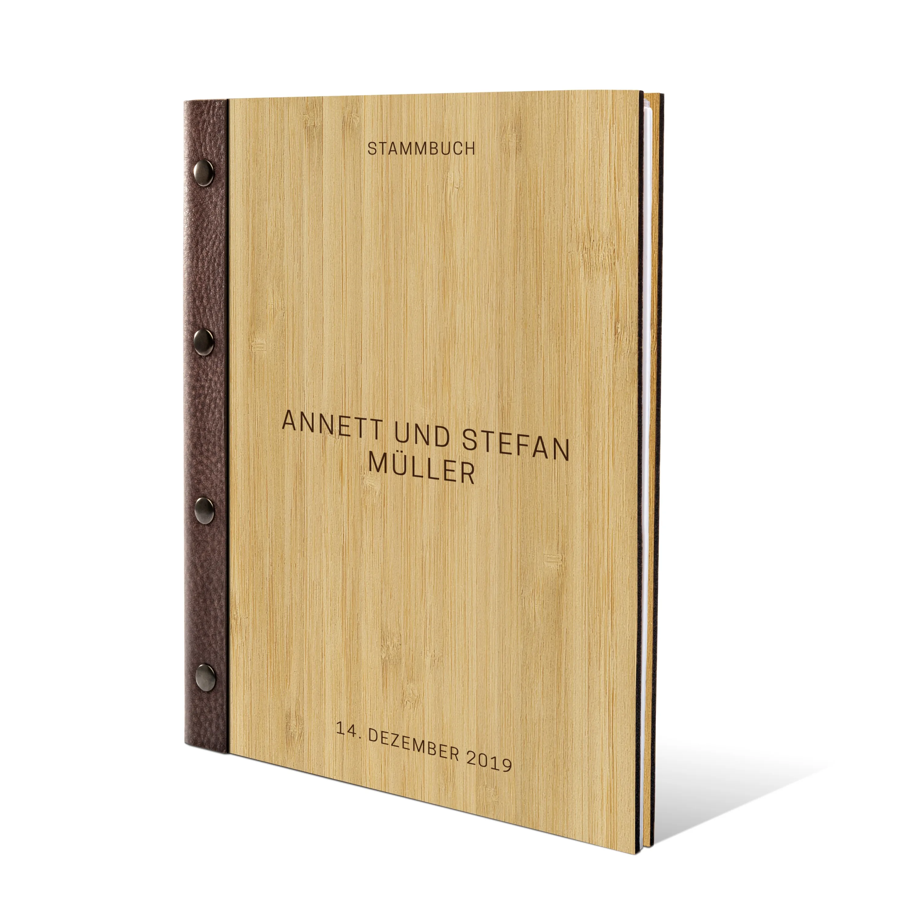Personalisiertes Stammbuch Bambus Stammbuchformat - Schlicht
