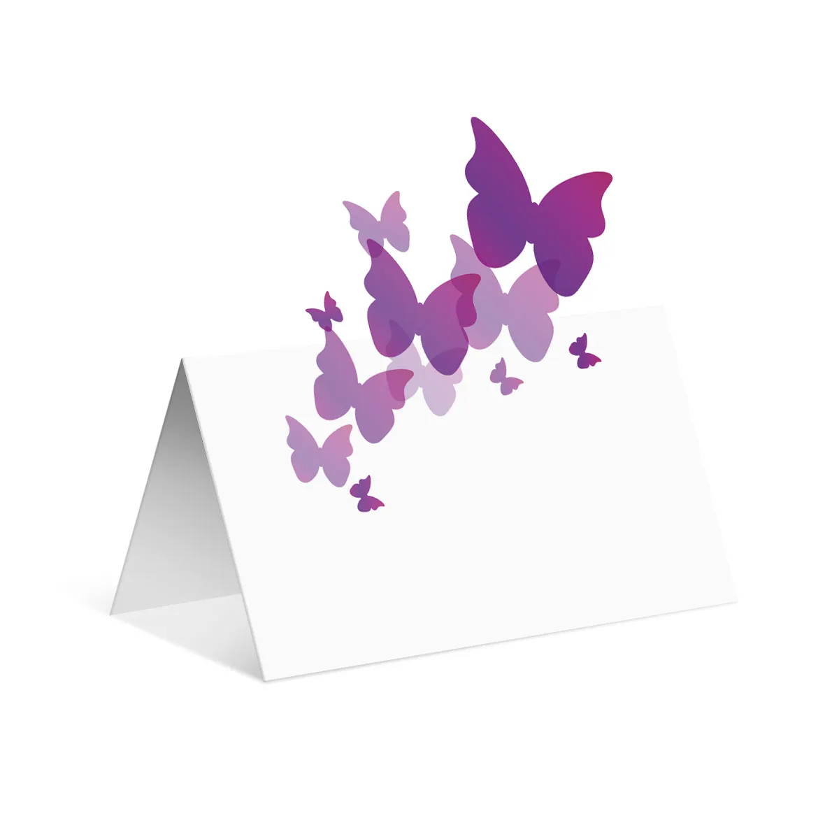 Pop Up Blanko Platzkarten - Schmetterlinge Lila