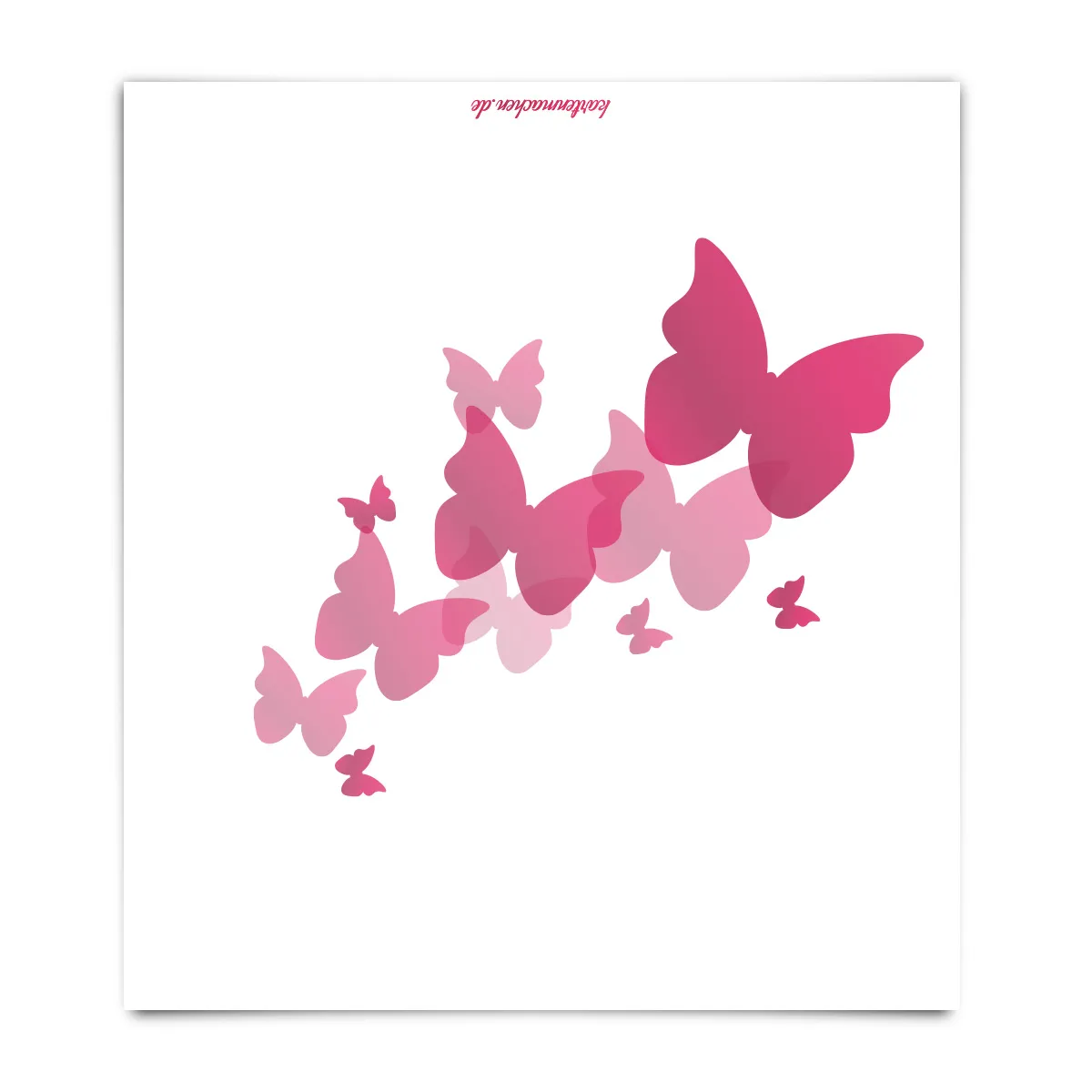 Pop Up Blanko Platzkarten - Schmetterlinge Rosa