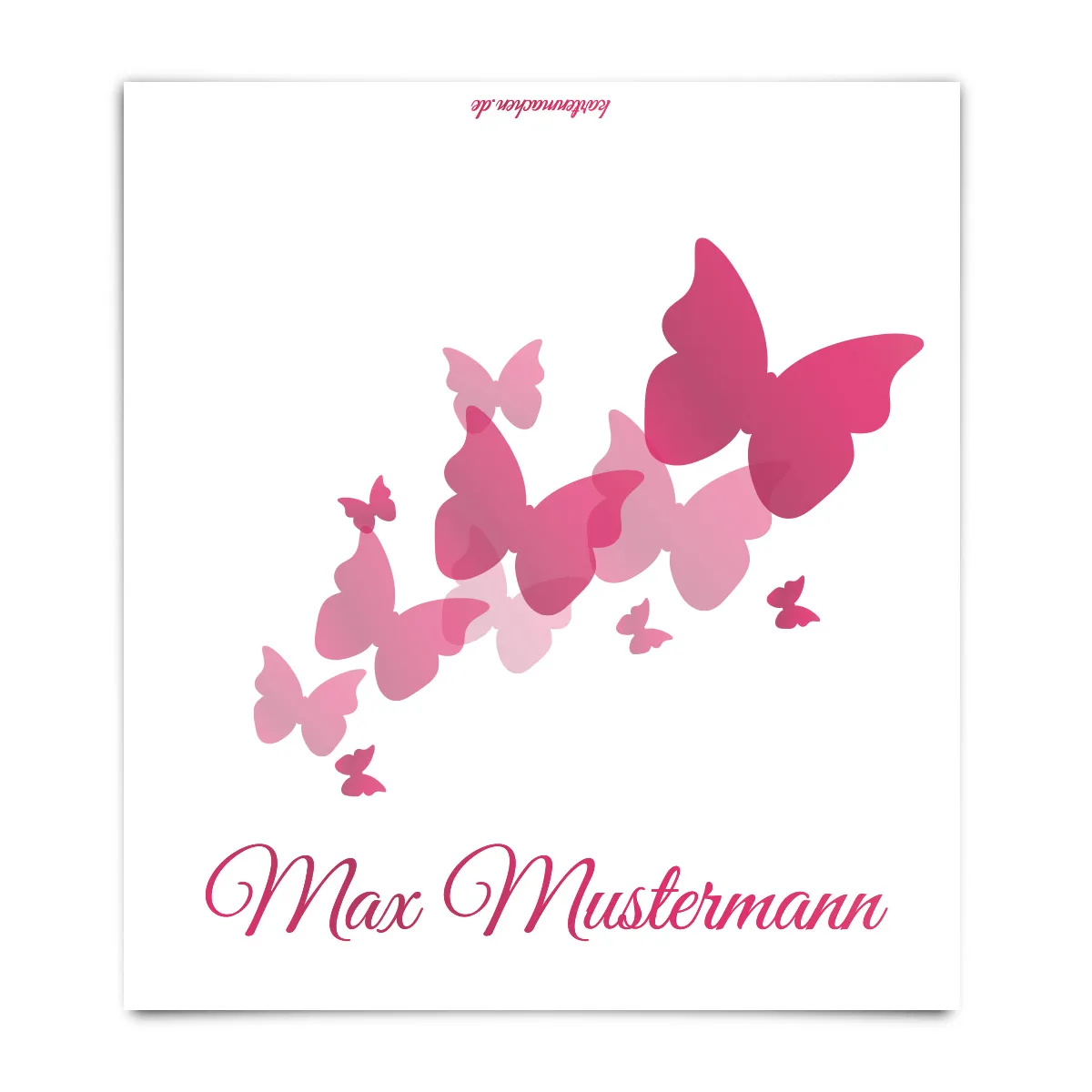 Pop up Tischkarten für Hochzeit oder Geburtstag - Schmetterlinge in Rosa