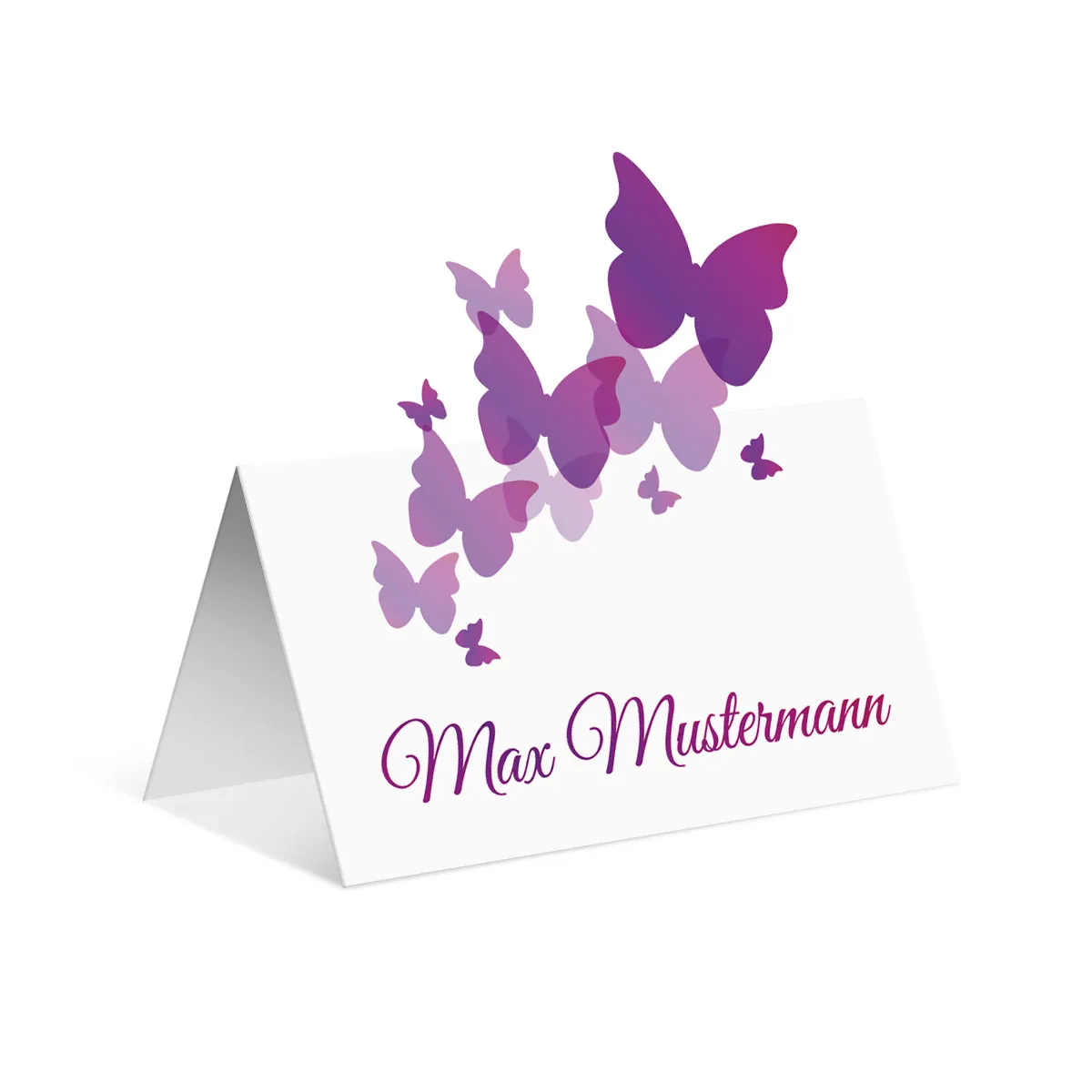Pop up Tischkarten für Hochzeit oder Geburtstag - Schmetterlinge