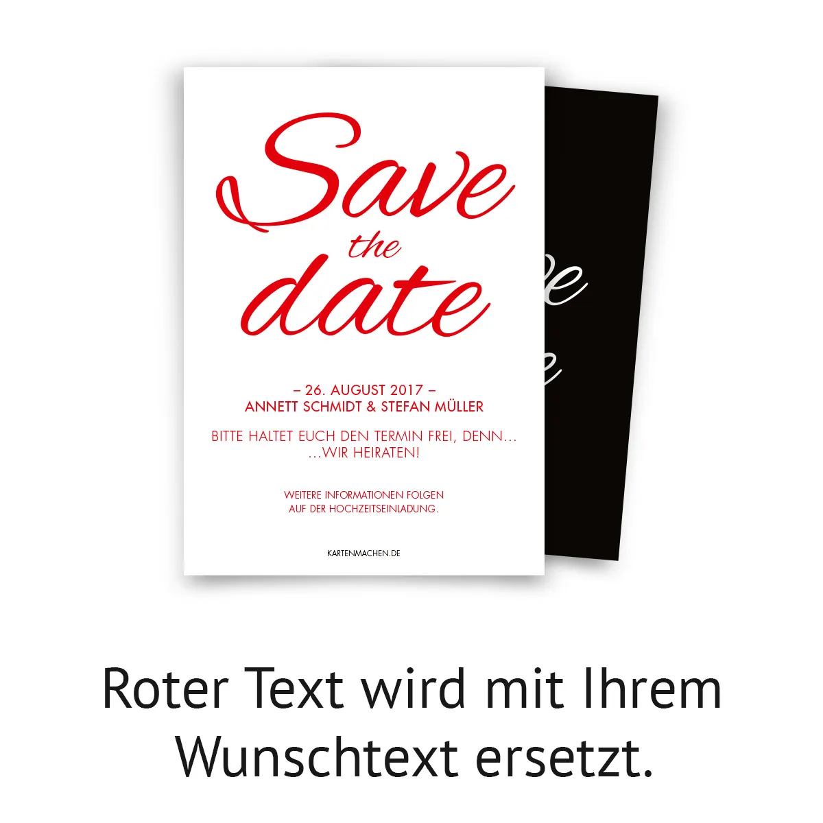 Save the Date Karten - Schwarz-Weiß
