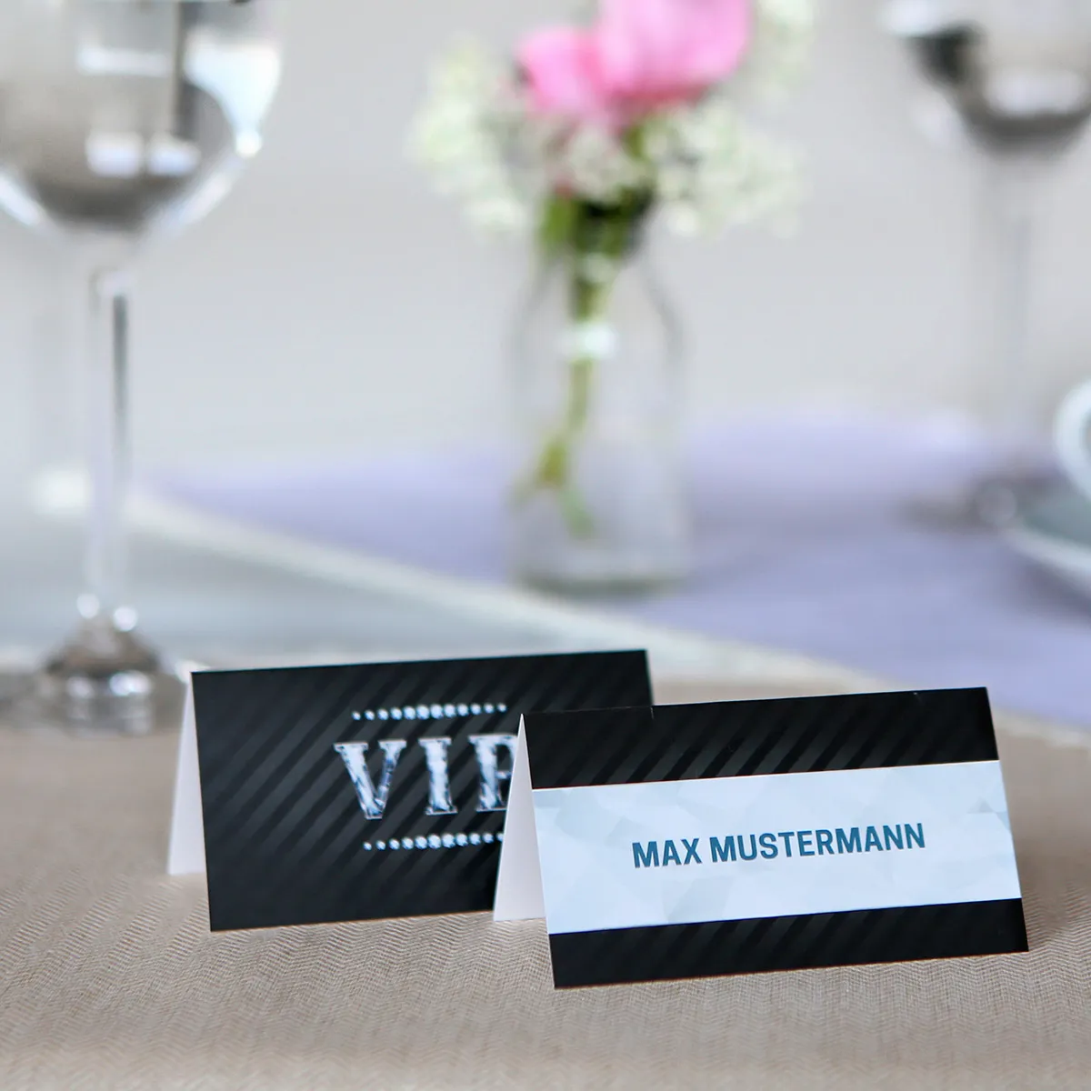 Tischkarten zur Hochzeit - VIP Blau