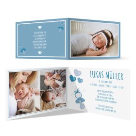 Babykarten - Schnuller in Blau