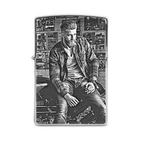 Zippo Sturmfeuerzeug Chrom - Fotogravur