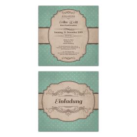 Einladungskarten Konfirmation - 50er Jahre Retro