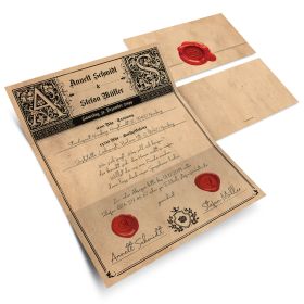  Hochzeitseinladungen - Siegelbrief