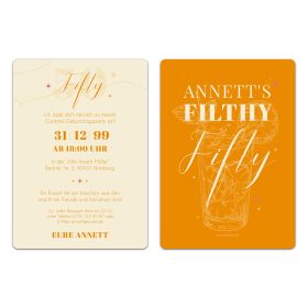 50. Geburtstag Einladungskarten - Filthy Fifty Cocktail