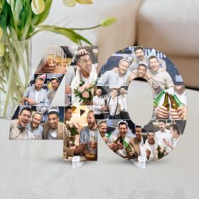 Personalisierte Acrylglas Fotocollage - 40. Geburtstag