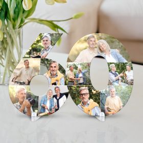 Personalisierte Acrylglas Fotocollage - 60. Geburtstag