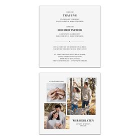 Hochzeit Einladungen - Fotocollage